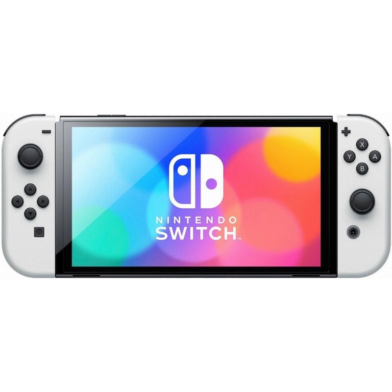 Портативная игровая приставка Nintendo Switch OLED, 64 ГБ, White, белый