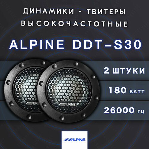 Автомобильная акустическая система Высокочастотные динамики Твитеры ALPINE 180 Вт 2 шт 131400₽