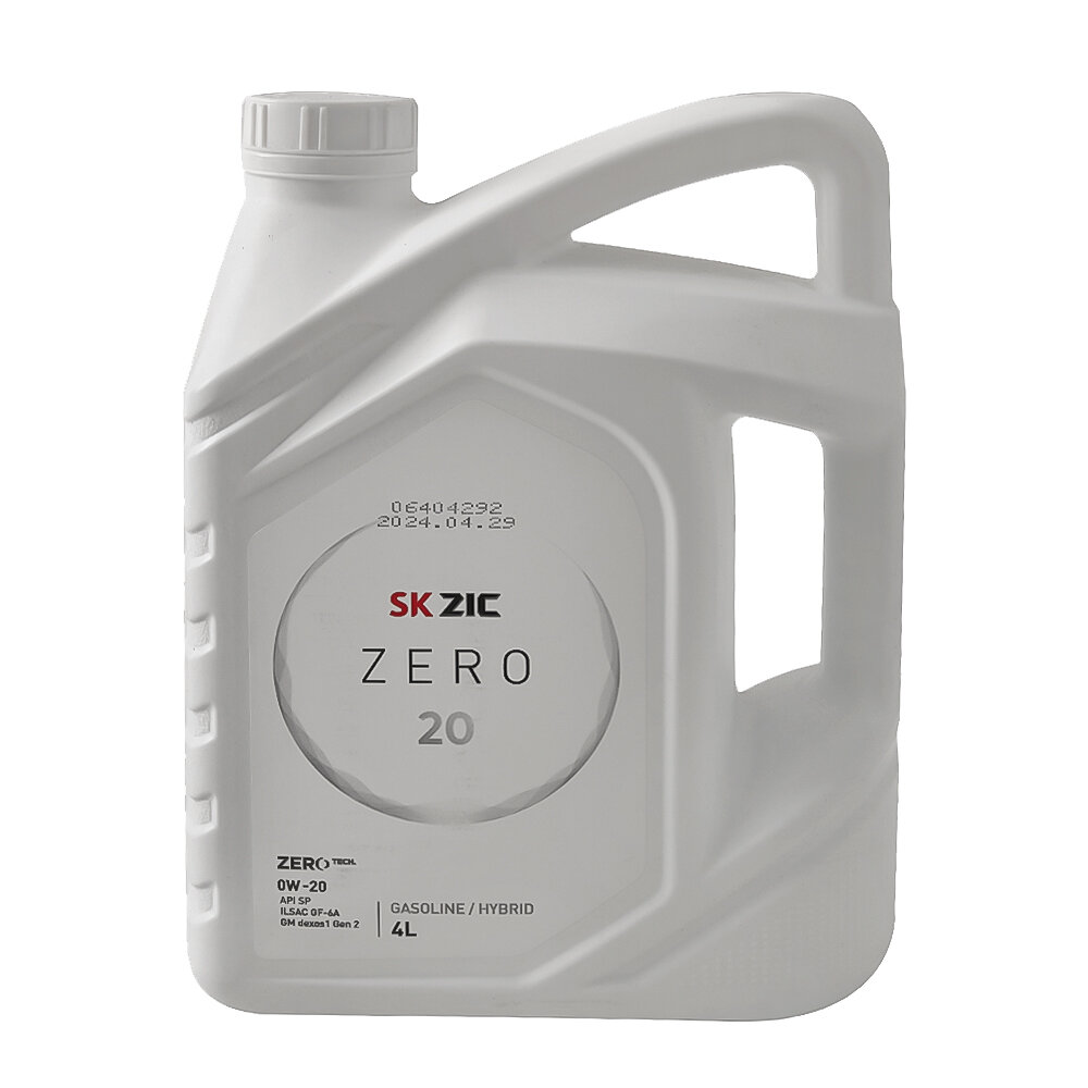 Масло моторное ZIC ZERO 20 0W20 синтетика 4 л 162035