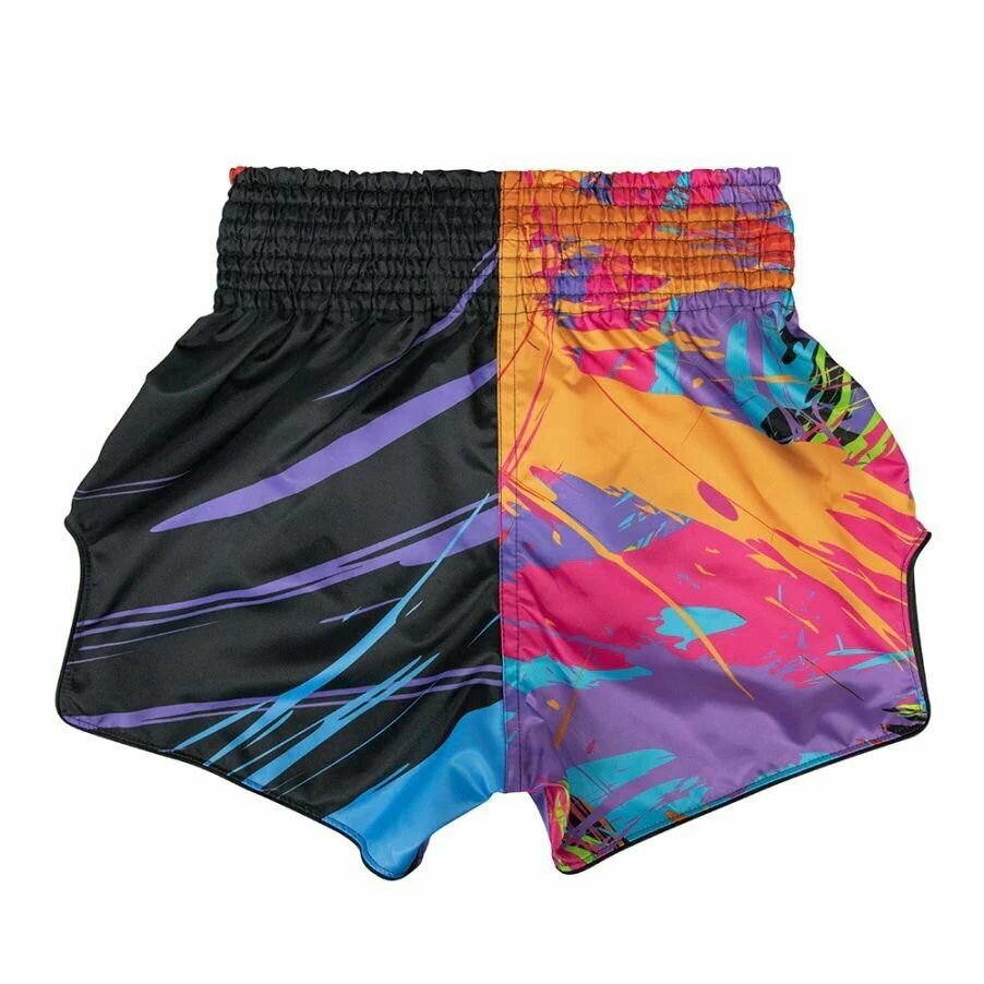 Шорты спортивные Fairtex, размер M, желтый, розовый, черный, фиолетовый, белый — фото 1