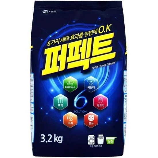 Стиральный порошок Aekyung Perfect Multy Solution с кислородным отбеливателем 3,2 кг