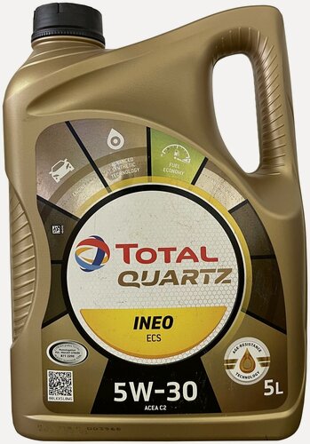 Изображение товара Моторное масло TOTAL Quartz Ineo ECS, синтетическое, 5W-30, ACEA С2, для легковых, внедорожников, 5л