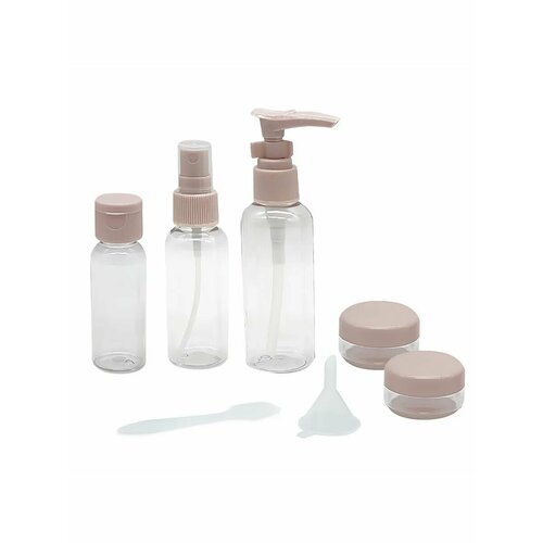 Набор дорожных флаконов DASWERK, 5 шт., белый, бежевый