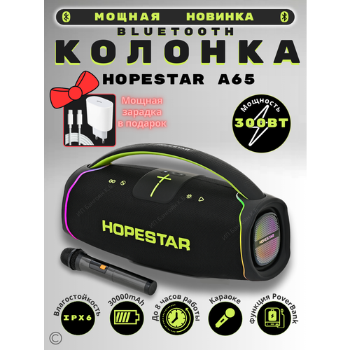 Беспроводная музыкальная колонка Bluetooth с микрофоном - А65 Black 2999900₽