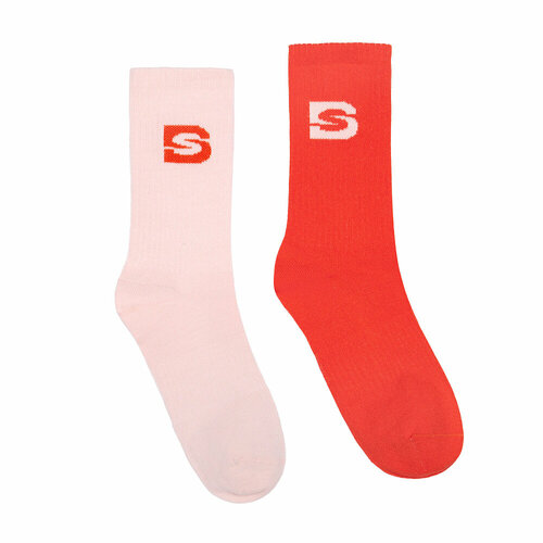 фото Носки streetbeat logo socks 2 pair, размер 25-27, розовый/оранжевый