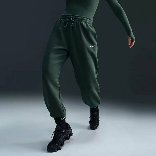 фото Брюки джоггеры nike phoenix fleece, размер 48-50, зеленый