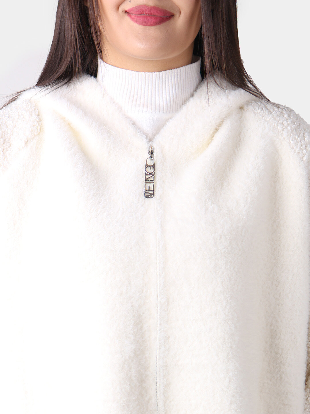 Пальто, размер One Size, белый, — фото 1