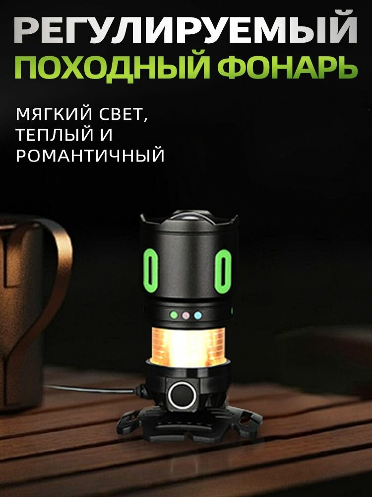 Фонарь налобный аккумуляторный используется для аварийного освещения кемпинга на открытом воздухе — фото 1