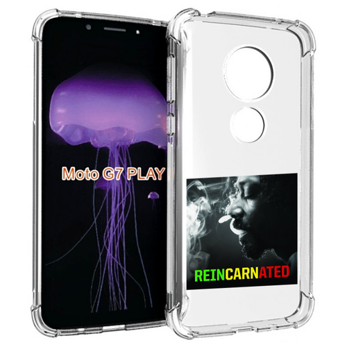 Чехол MyPads Snoop Dogg REINCARNATED для Motorola Moto G7 Play задняя-панель-накладка-бампер