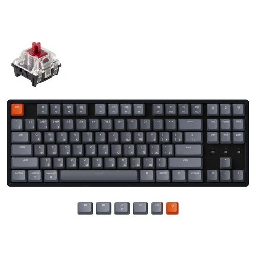 Беспроводная механическая клавиатура Keychron K8 TKL алюминиевый корпус RGB подсветка Gateron Red Switch 949000₽