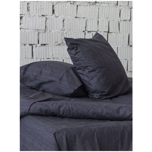 Пододеяльник 1.5 спальный на молнии 145х215 перкаль 100 % хлопок Графит Mary Home серый