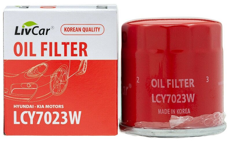 Фильтр масляный livcar oil filter lcy7023w hyundai