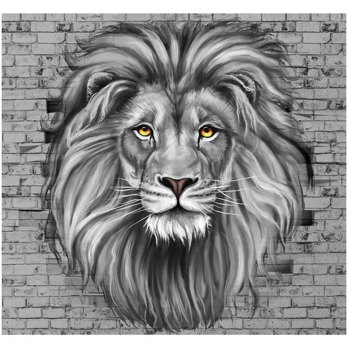 Фотообои Царь зверей 3D флизелиновые 300х270 см L12-981