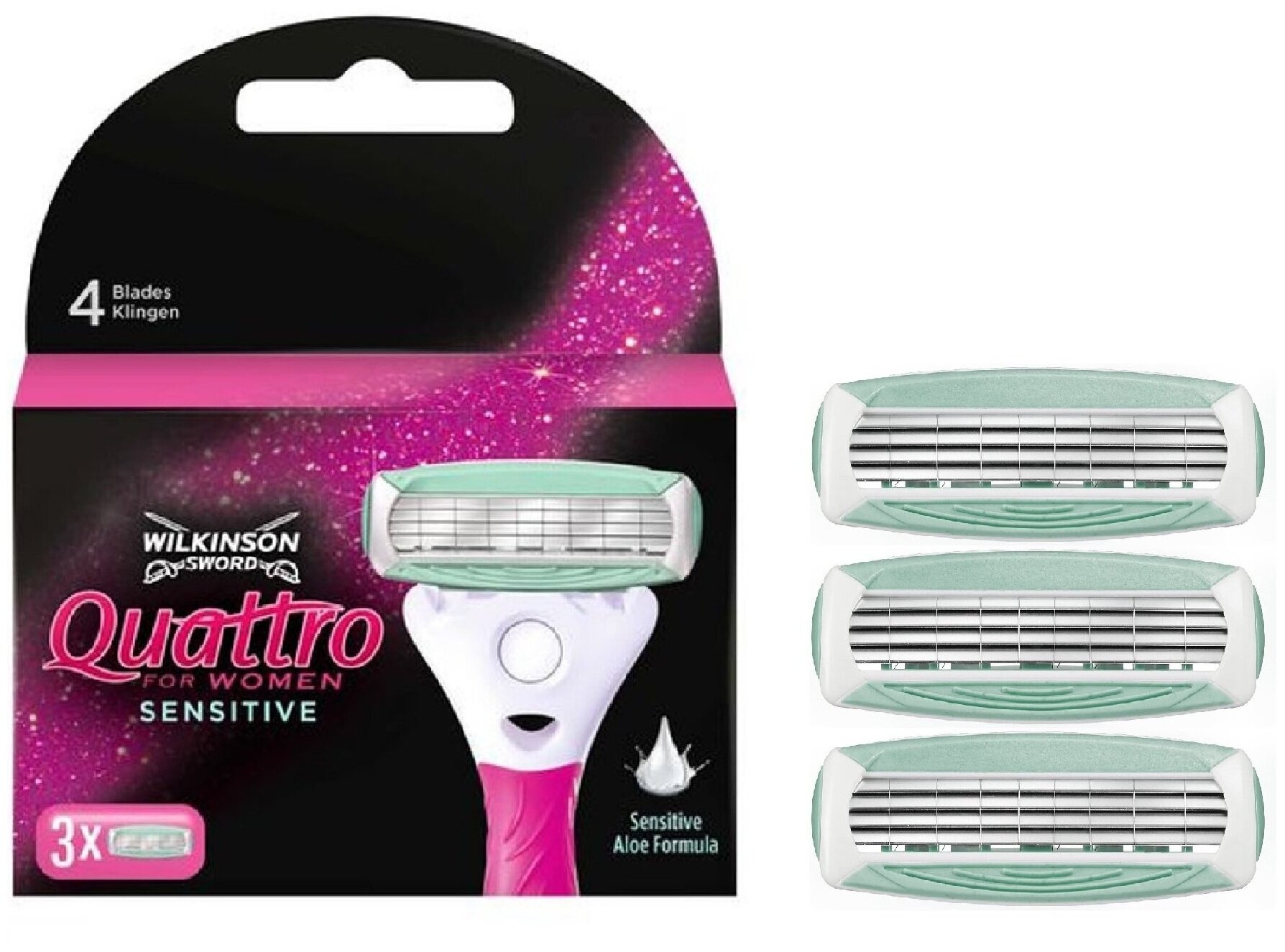 Wilkinson Sword / SCHICK / Quattro for Women Sensitive /      Quattro, 3 .