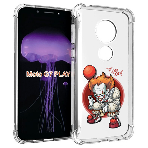 Чехол MyPads одетый-клоун для Motorola Moto G7 Play задняя-панель-накладка-бампер чехол mypads одетый клоун для infinix hot 11 play задняя панель накладка бампер