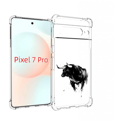 Чехол MyPads бык для Google Pixel 7 Pro задняя-панель-накладка-бампер