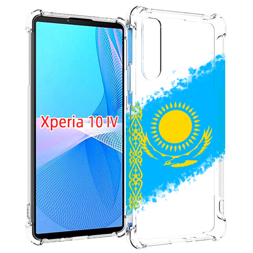 Чехол MyPads флаг Казахстана для Sony Xperia 10 IV (10-4) задняя-панель-накладка-бампер