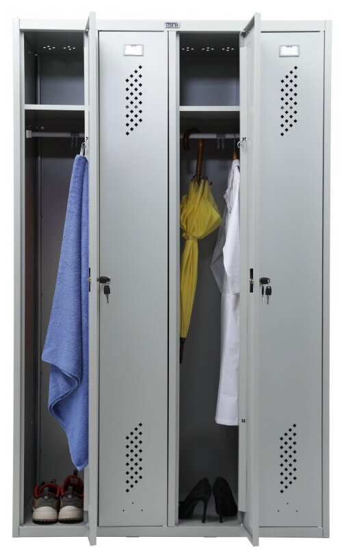 Шкаф для одежды металлический практик Стандарт LS-41 4-секц