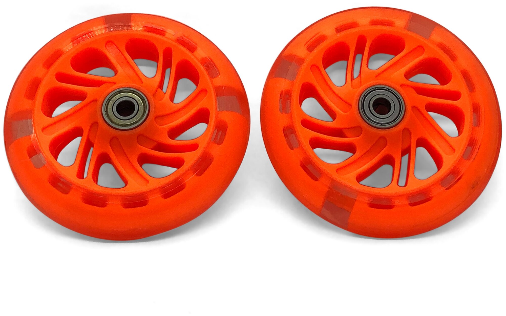 Комплект светодиодных колес для самоката 2.5*11.6 см оранжевые