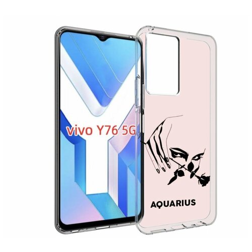 Чехол MyPads знак зодиака водолей 3 для Vivo Y76 5G задняя-панель-накладка-бампер