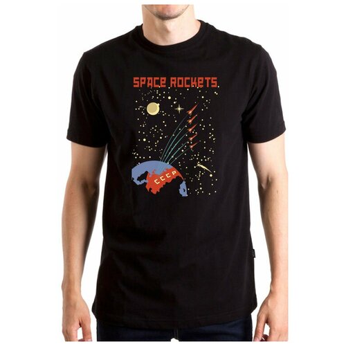 Футболка Space Rockets Ussr Magazin-Futbolok черного цвета