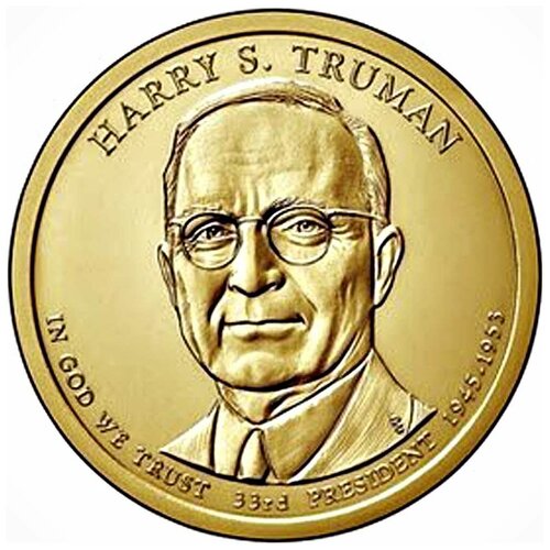 36d монета сша 2015 год 1 доллар линдон джонсон 2015 год латунь unc (33d) Монета США 2015 год 1 доллар Гарри Трумен 2015 год Латунь UNC