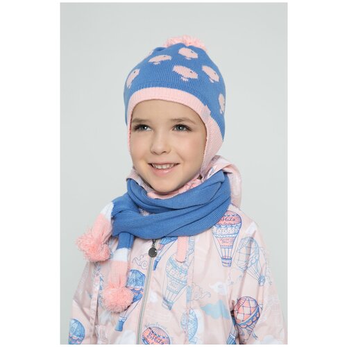 Комплект шарф и шапка для девочки Шалуны 455605 персиковый 48