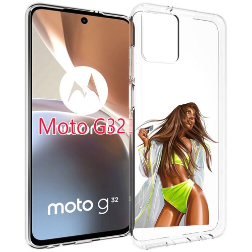 чехол mypads девушка модель мулатка для motorola moto s30 pro задняя панель накладка бампер Чехол MyPads девушка-модель-мулатка для Motorola Moto G32 задняя-панель-накладка-бампер