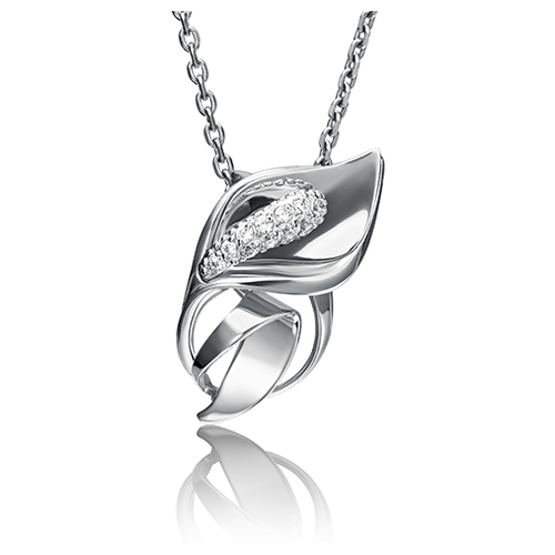 фото Подвеска platina jewelry из золота 585 пробы с фианитом