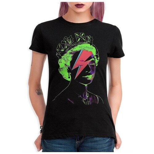 Футболка Dream Shirts Королева Bowie / Дэвид Боуи Женская Черная S