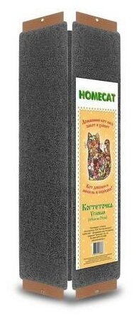 HOMECAT венге 65х25 см когтеточка с кошачьей мятой угловая - фотография № 4