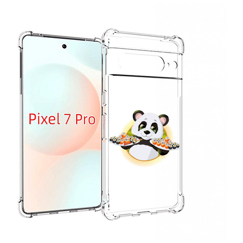 Чехол MyPads панда-с-суши для Google Pixel 7 Pro задняя-панель-накладка-бампер