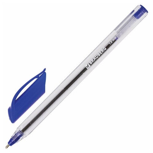 Ручка шариковая масляная BRAUBERG “Extra Glide“ трехгранная узел 1 мм линия 05 мм синяя 141700