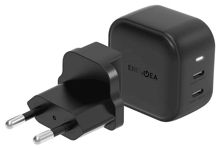 Сетевое зарядное EnergEA Travelite Gan45, 2USB-C PD/PPS 45W