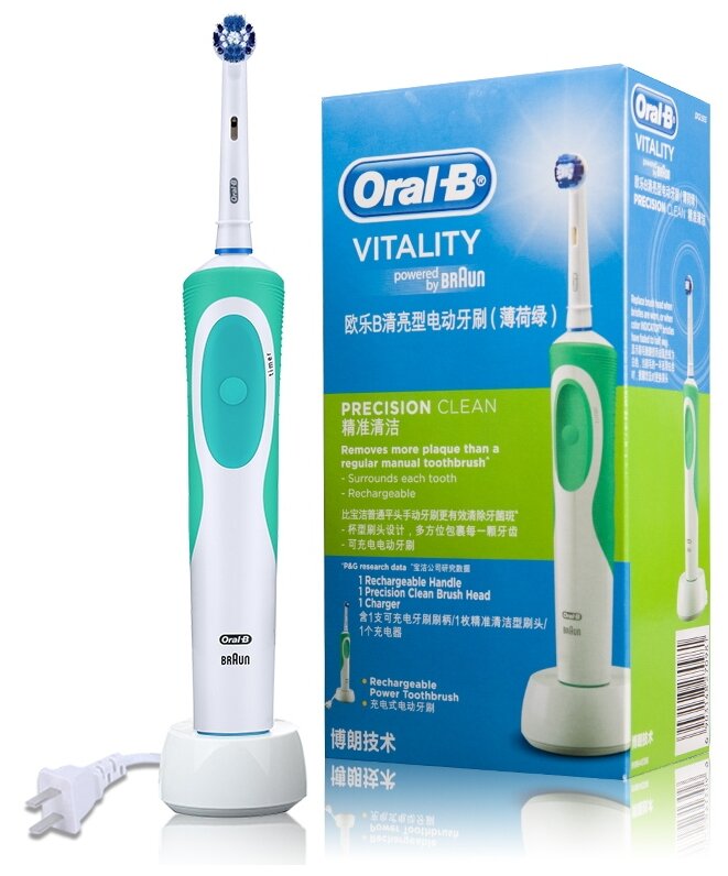 Электрическая зубная щетка Braun Oral-B Vitality (зеленая) - фотография № 3