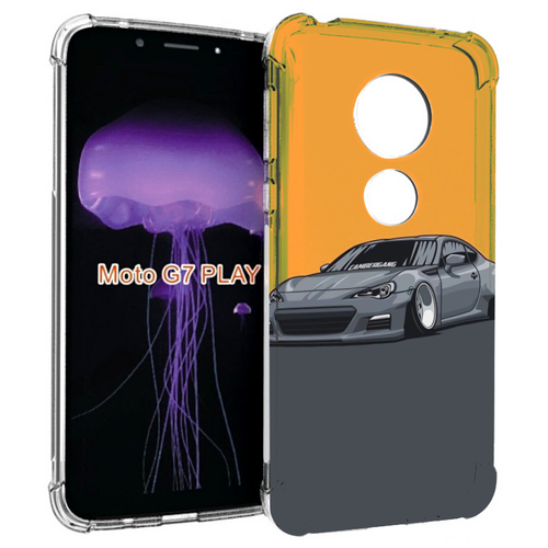 Чехол MyPads Спорт-кар для Motorola Moto G7 Play задняя-панель-накладка-бампер