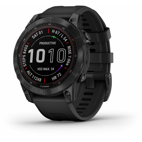 Умные часы GARMIN Fenix 7 Sapphire Black DLC Ti wBlack Band GPS 010-02540-35 9487100₽