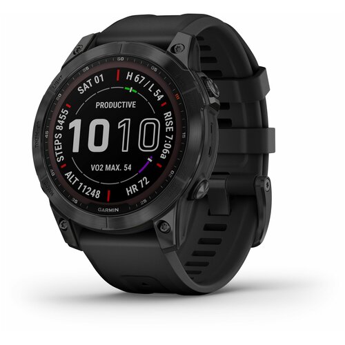 Умные часы GARMIN Fenix 7 Sapphire Black DLC Ti w/Black Band GPS (010-02540-35)