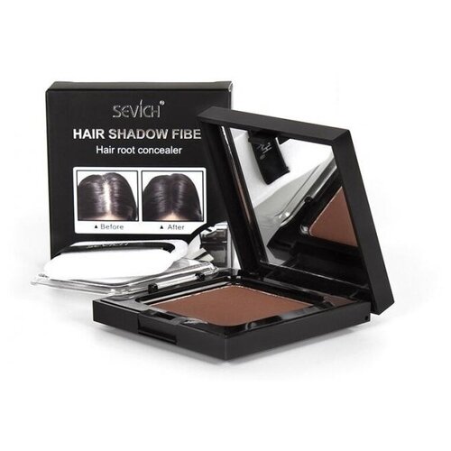 SEVICH Пудра маскирующая Hair Shadow Fiber, кофе, 12 мл, 12 г sevich пудра маскирующая для волос hair shadow седой 4 г