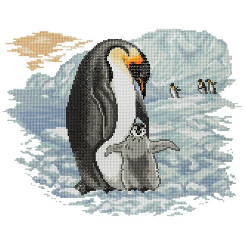 ФРЕЯ Набор алмазной вышивки Пингвины ALVR-237, 40х35 см