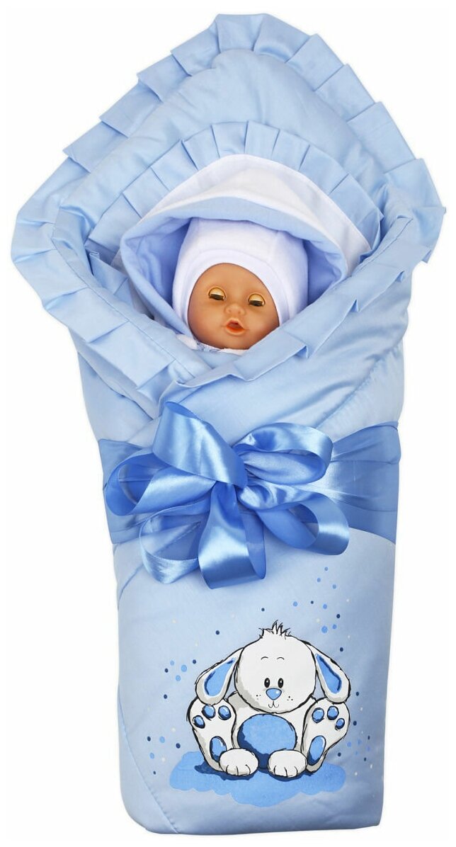 Комплект на выписку новорожденного Babyglory "Непоседа" 5 предметов (зима) Меховая подкладка голубой