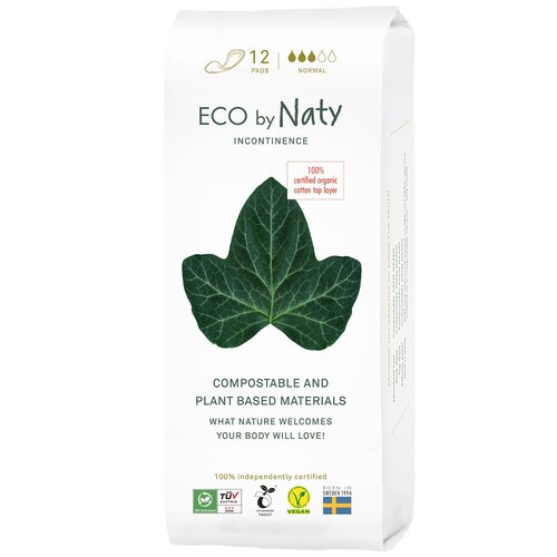 Прокладки урологические Eco by Naty Normal 3 капли, 12 шт.