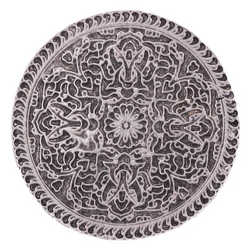 фото Брошь бижутерная орнамент (замок-булавка, серебристый) 12-56260 otokodesign