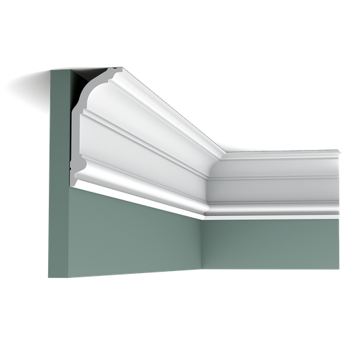Карниз для натяжного потолка 64x141 мм полиуретановый потолочный плинтус под покраску Orac Decor C339-2 метра