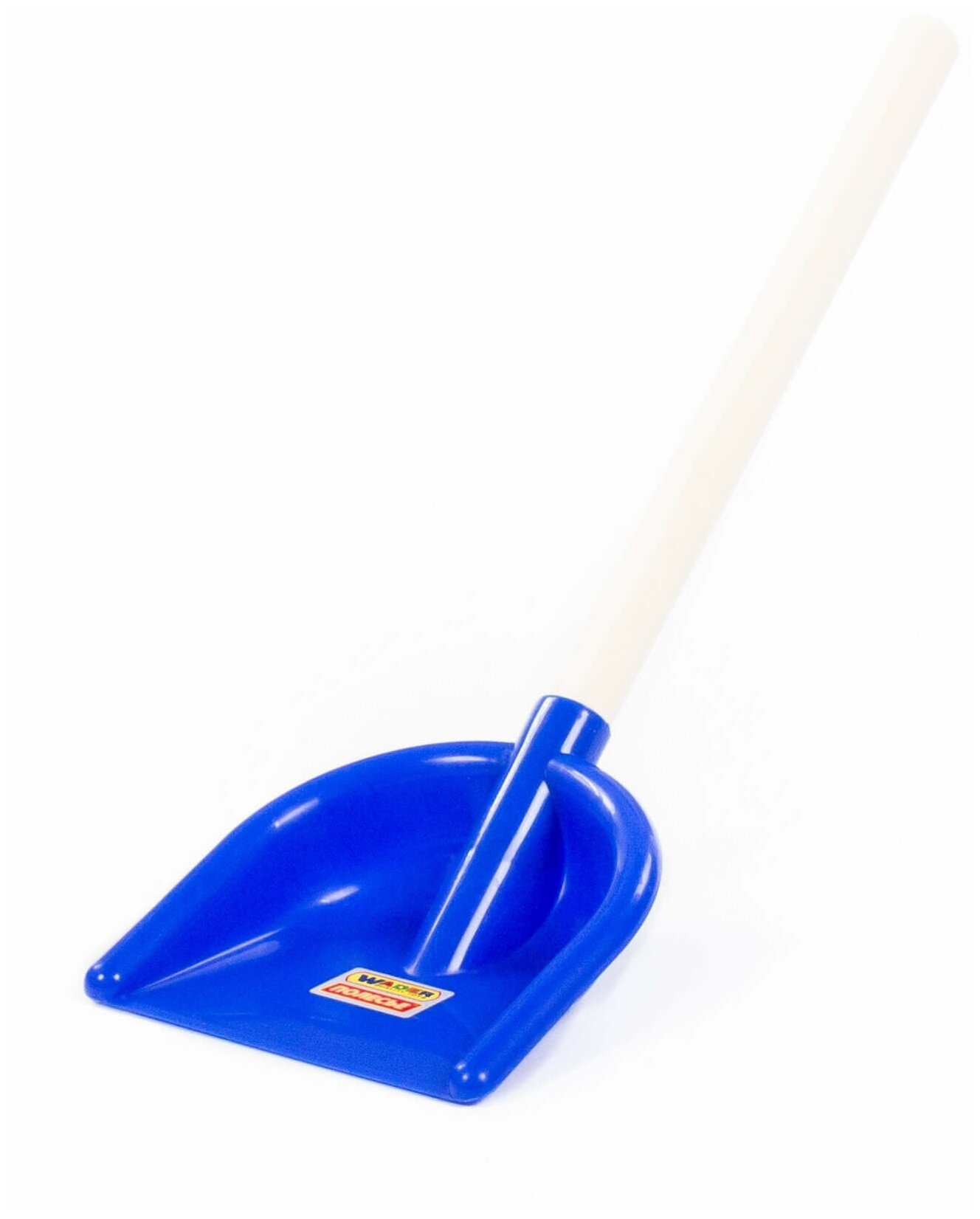 Лопата детская пластиковая для снега и песка деревянный черенок без ручки 40,5 см - фотография № 2