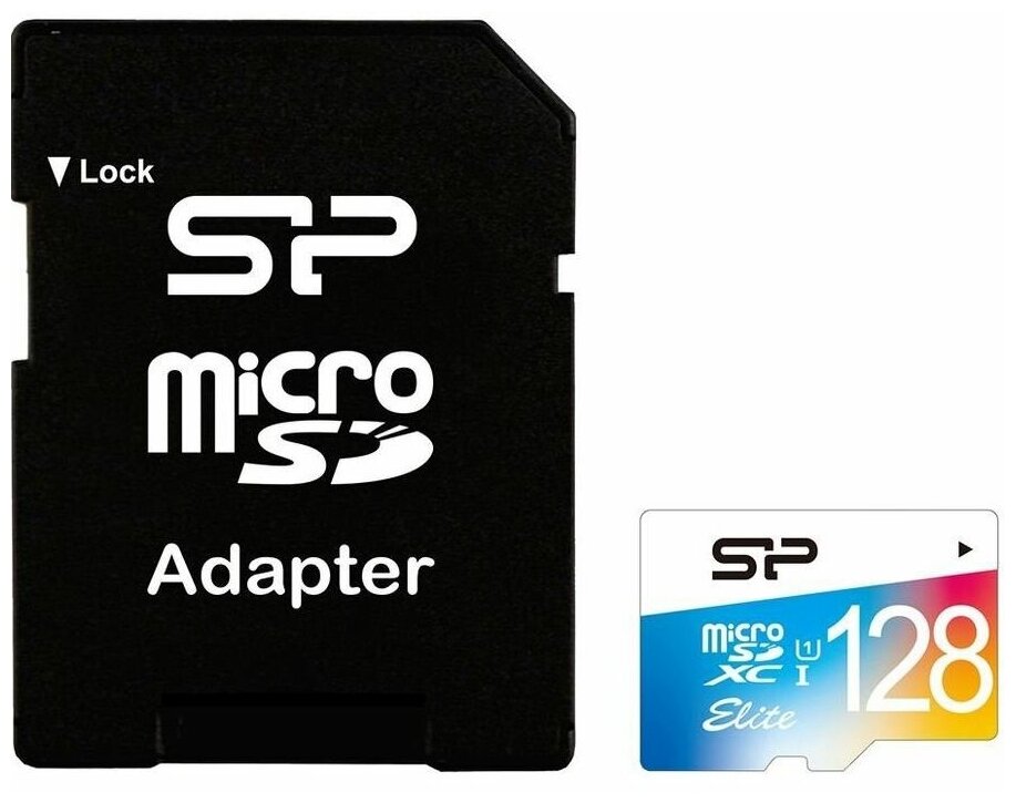 Карта памяти Silicon Power microSDXC UHS-I U1 128 Gb, 75 Mb/s, Class 10