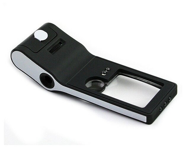 фото Лупа карманная Kromatech TH-515 3x/10x/55x с микроскопом и подсветкой 6 LED Black 23149b247