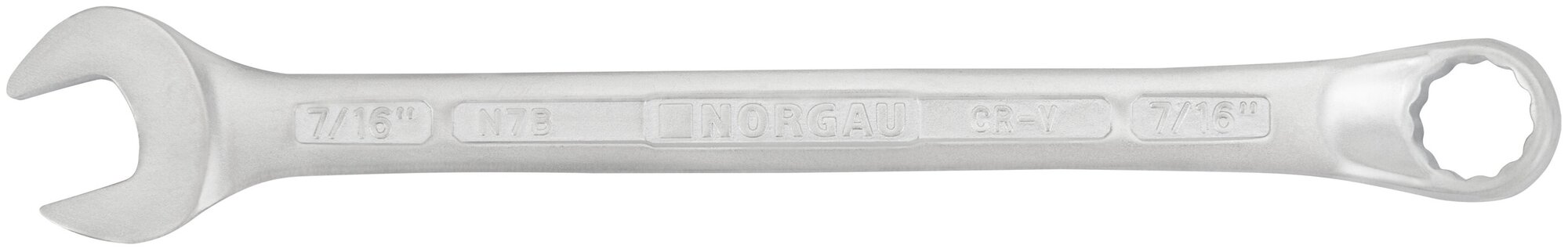Ключ гаечный 7/16" NORGAU Industrial, "HРM" High precision machining 160 мм, рожковый и накидной профиль.