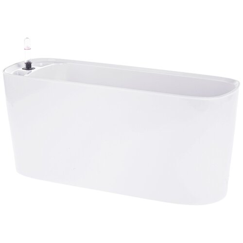 Кашпо PLANTA VITA Oval Silk white с автополивом , 40х18хH18 см
