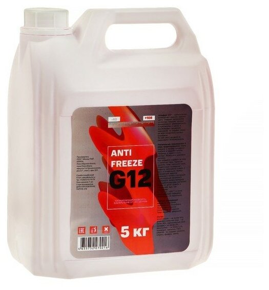 Антифриз Rolf красный G12+ (-40) 5 кг SINTEC 70012 | цена за 1 шт | минимальный заказ 1
